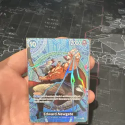 Bandai One Piece CCG Edward Newgate OP13-042 Special Foil Blocker Card - Image 1