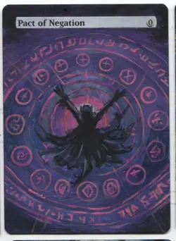 Pact of Negation MTG Altered art MAGIC Hand Painted Card Commander - Image 1