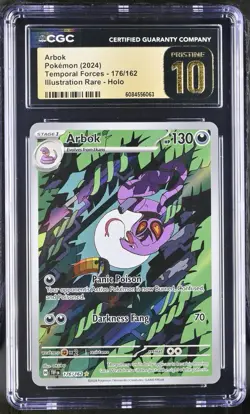 Arbok Temporal Forces Illustration Rare Card 176/162 CGC Pristine 10 - Image 1