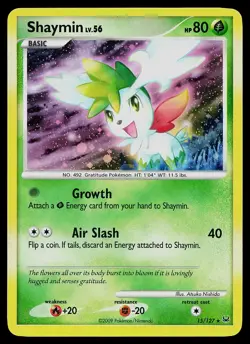 Pokemon Card - Shaymin Platinum 15/127 Holo Rare - Image 1