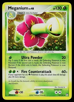 Pokemon Card - Meganium Mysterious Treasures 13/123 Holo Rare - Image 1