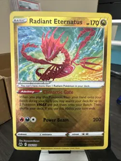 Radiant Eternatus 105/159 Crown Zenith Ultra Rare Pokemon TCG Card NM/MINT - Image 1