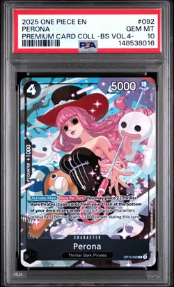 2025 ONE PIECE PREMIUM CARD COLLECTION -BEST SELECTION VOL.4 - PERONA PSA 10 - Image 1