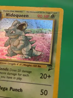 2000 Pokemon TCG Game NIDOQUEEN Holo Base Set 2 II Card #12/130 MP / HP - Image 3