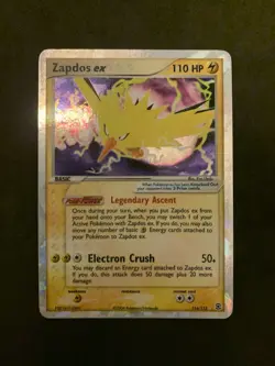 Pokemon Card Fire Red Leaf Green Zapdos EX 116/112 LP - Image 1