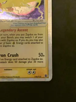Pokemon Card Fire Red Leaf Green Zapdos EX 116/112 LP - Image 5