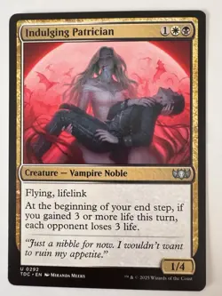 NM Indulging Patrician, MTG, Tarkir Dragonstorm, Magic the Gathering, 292 - Image 1