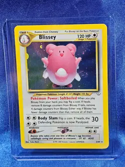 Blissey Holofoil Neo Revelation Pokemon TCG #2/64 English LP SWIRL Card - Image 1