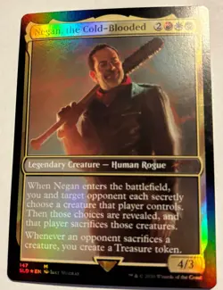 FOIL Negan, the Cold-Blooded - MTG TWD Secret Lair - Near Mint - Image 1