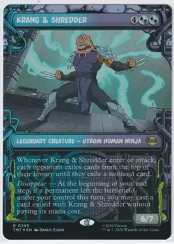 MTG Krang & Shredder Borderless Foil NM TMNT Magic 245 - Image 1