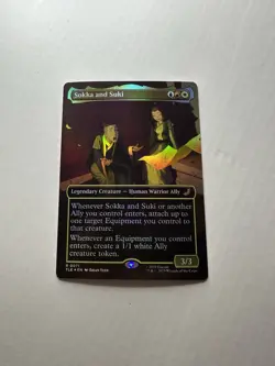 Sokka and Suki NM Foil (Borderless) Avatar: The Last Airbender Mtg Near Mint - Image 1