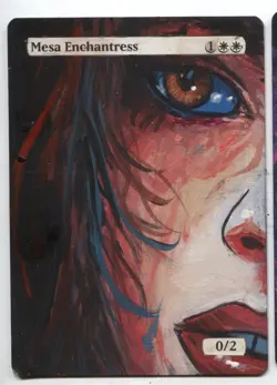Mesa Enchantress MTG Altered art MAGIC Hand Painted Card Commander - Image 1