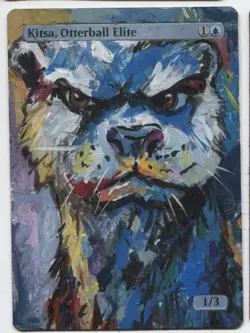 Kitsa, Otterball Elite MTG Altered art MAGIC Hand Painted Card Commander - Image 1