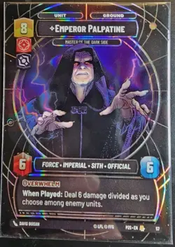 Star Wars Unlimited Regional Qualifier Promo Card Emperor Palpatine FOIL - Image 2
