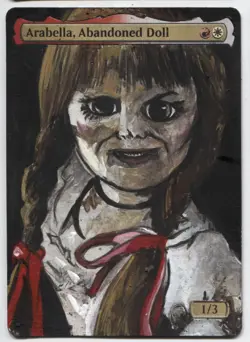 Arabella, Abandoned Doll MTG Altered art MAGIC Hand Painted Card Commander - Image 1