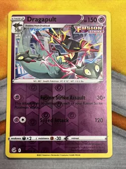 Pokemon TCG Card SWSH FUSION STRIKE DRAGAPULT 130/264 Reverse Holo - Image 1