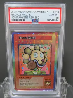 PSA 10| Murakami Trading Card Bronze Medal SP-195 SR 108 Flowers Revised ENG - Image 3
