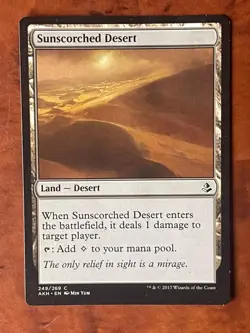 Sunscorched Desert MTG Magic the Gathering Card LP Lightly Played AKH - Image 1