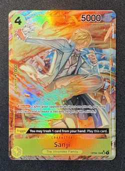 Sanji One Piece TCG Kingdoms of Intrigue OP04-104 Alt Art Super Rare English - Image 1