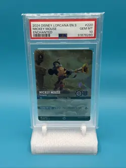 PSA 10 Mickey Mouse Trumpeter Enchanted 220/204 Disney Lorcana Into the Inklands - Image 1