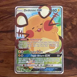 Dedenne GX 195a/214 – Alternate Full Art – Unbroken Bonds Pokemon TCG Card NM/M - Image 1