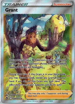 Pokemon Card - Grant GG62/GG70 Crown Zenith Galarian Gallery Ultra Rare NM - Image 1