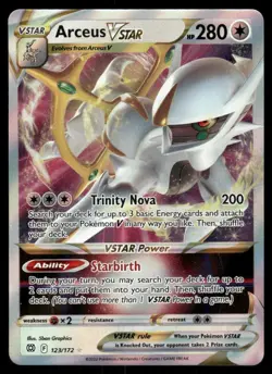 Pokemon Cards Arceus VSTAR 123/172 Brilliant Stars Holo VSTAR Rare NM - Image 1