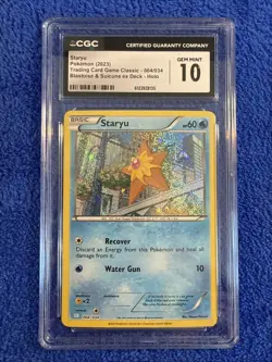 Staryu 004/034 2023 Pokemon Trading Card Game Classic Holo CGC Gem Mint 10 - Image 1