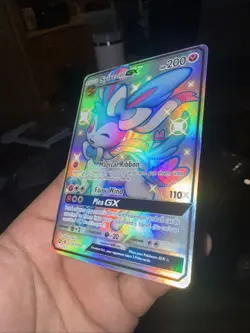 Pokemon Shiny Sylveon GX Full Art Ultra Rare Holo TCG Card SV76 SV94 Mint - Image 2