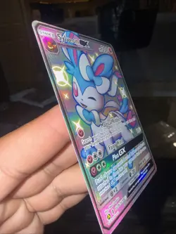 Pokemon Shiny Sylveon GX Full Art Ultra Rare Holo TCG Card SV76 SV94 Mint - Image 5