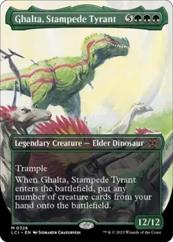Ghalta, Stampede Tyrant (Borderless) -Foil Near Mint MTG - Image 1