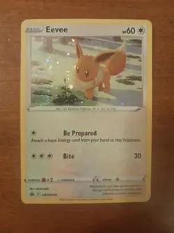 Pokemon TCG Cards Eevee SWSH190 Black Star Promo Holo - Image 1