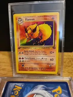 Pokemon TCG Flareon Jungle 3/64 Rare 1st Edition - Image 1