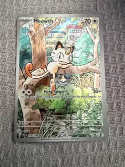 Pokemon TCG Meowth 106/094 Phantasmal Flames Illustration Rare IR - Near Mint - Image 1