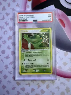 Pokemon EX - EMERALD - Sceptile Reverse Holo 2005 PSA 7 #10 - Image 1