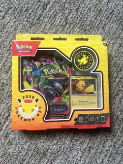 Pokemon Day 2026 Collection Sealed Box Pikachu Promo Coin Stamp 3 Booster Packs - Image 4