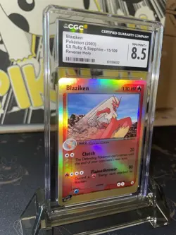 2003 Pokemon EX Ruby & Sapphire Blaziken Reverse Holo R - CGC 8.5 - Image 2
