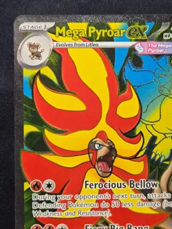 Pokemon Mega Pyroar EX, CRI 99/86, Full Art Ultra Rare, Chaos Rising Nm - Image 2