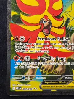 Pokemon Mega Pyroar EX, CRI 99/86, Full Art Ultra Rare, Chaos Rising Nm - Image 4