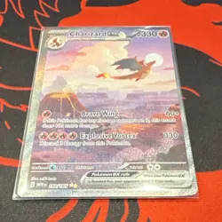 Pokemon Charizard 151 *MISCUT* ex 199/165 SIR Full Art Holo SV 151 330 HP ENG - Image 4