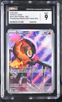 Charcadet *CGC 9* Full Art *ETB Promo - Phantasmal Flames* #22 * Pokemon - Image 1