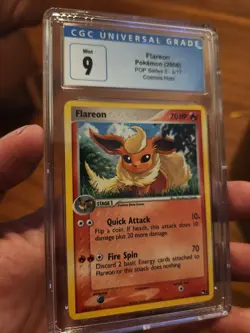 (POP 12) CGC 9 2006 Pokemon POP Series 3 Flareon 2/17 Cosmos Holo MINT RARE - Image 1