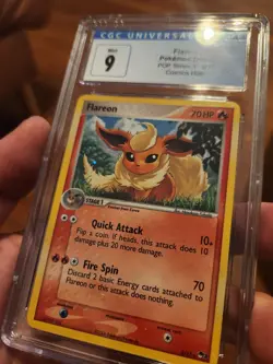 (POP 12) CGC 9 2006 Pokemon POP Series 3 Flareon 2/17 Cosmos Holo MINT RARE - Image 3