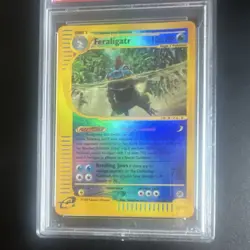 Pokemon Feraligatr Expedition Base Set #047/165 Reverse Holo Rare PSA 8 2002 Eng - Image 2