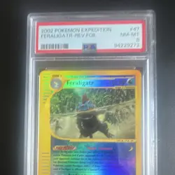 Pokemon Feraligatr Expedition Base Set #047/165 Reverse Holo Rare PSA 8 2002 Eng - Image 3