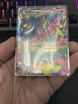Pokemon TCG M Gengar EX 35/119 XY Ultra Rare Holo Mega 220 Damaged - Portuguese - Image 3