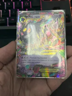 Pokemon TCG M Gengar EX 35/119 XY Ultra Rare Holo Mega 220 Damaged - Portuguese - Image 4