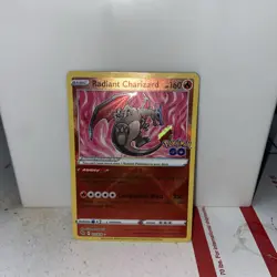 Radiant Charizard 160 HP Radiant Rare Pokemon GO 011/078 Holo - Image 1