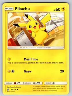 Pikachu 55/236 Common Unified Minds Pokemon Near Mint - Image 1