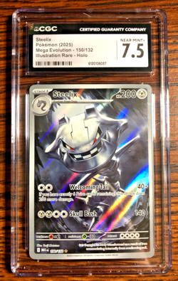 Steelix Illustration Rare #150|CGC NEAR MINT+ 7.5|Mega Evolution|Pokemon TCG - Image 1